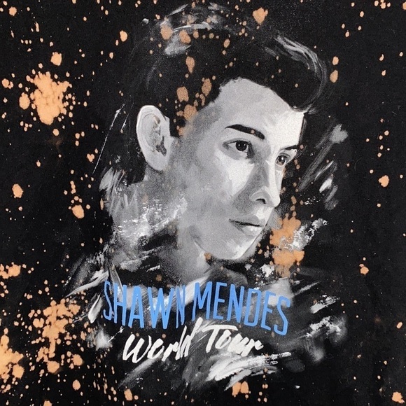 Shawn Mendes shirt world tour tee 2014 tie dye unique handmade small unisex - Picture 3 of 5